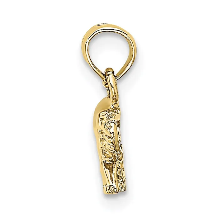 10K Polished Small Elephant Charm TreasureFineJewelers Charm Necklaces