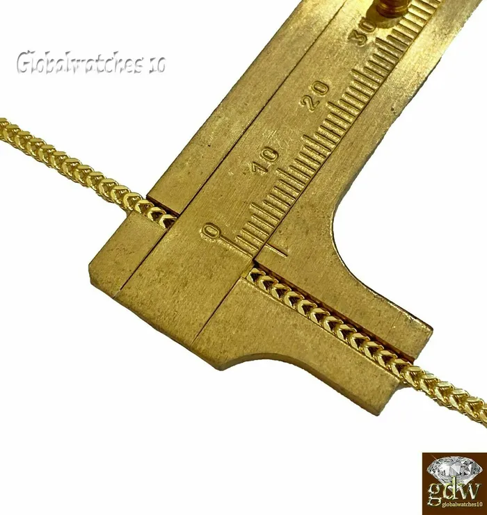 10k Gold Ankh Cross Charm Pendant Franco Chain 22 24 26 28 Real Gold and Diamond Necklaces
