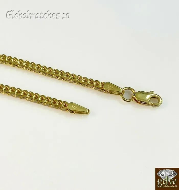 10k Gold Ankh Cross Charm Pendant Franco Chain 22 24 26 28 Real Gold and Diamond Necklaces