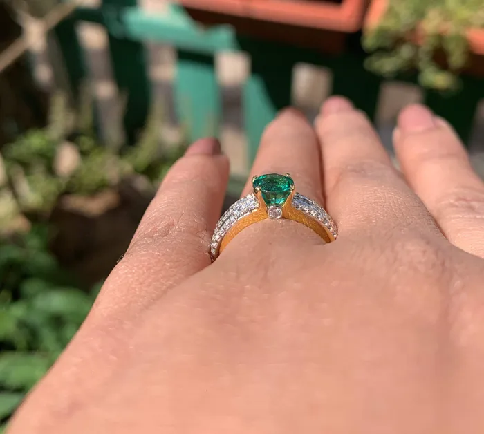 Genuine Green Emerald Engagement Ring in 14k Gold Emerald Ring Available in Gold Rose Gold Gemstone Ring Diamond Emerald Cocktail Ring Jalvi Co Rings Genuine Green Emerald Engagement Ring in 14k Gold Emerald Ring Available in Gold Rose Gold Gemstone Ring Diamond Emerald Cocktail Ring Jalvi Co Rings