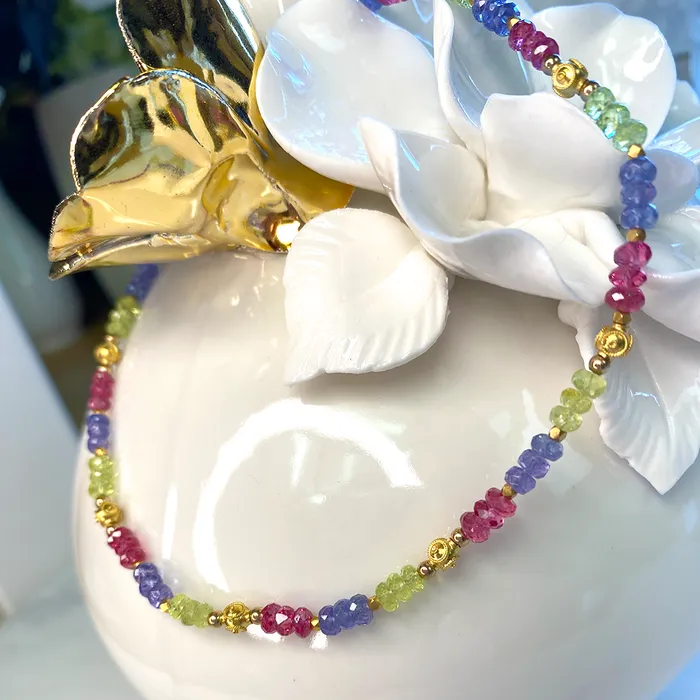 Elisa Ilana Necklaces Multicolor Spinel Tanzanite Necklace Elisa Ilana Necklaces Multicolor Spinel Tanzanite Necklace
