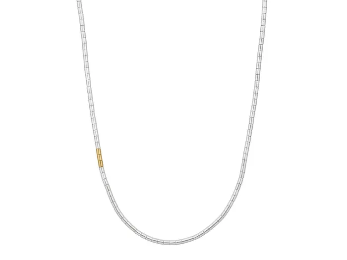 GG SILVER NEW Necklaces GURHAN Mens Sterling Silver SingleStrand Beaded Short Necklace Small Tube Beads Triple Brass Station GG SILVER NEW Necklaces GURHAN Mens Sterling Silver SingleStrand Beaded Short Necklace Small Tube Beads Triple Brass Station