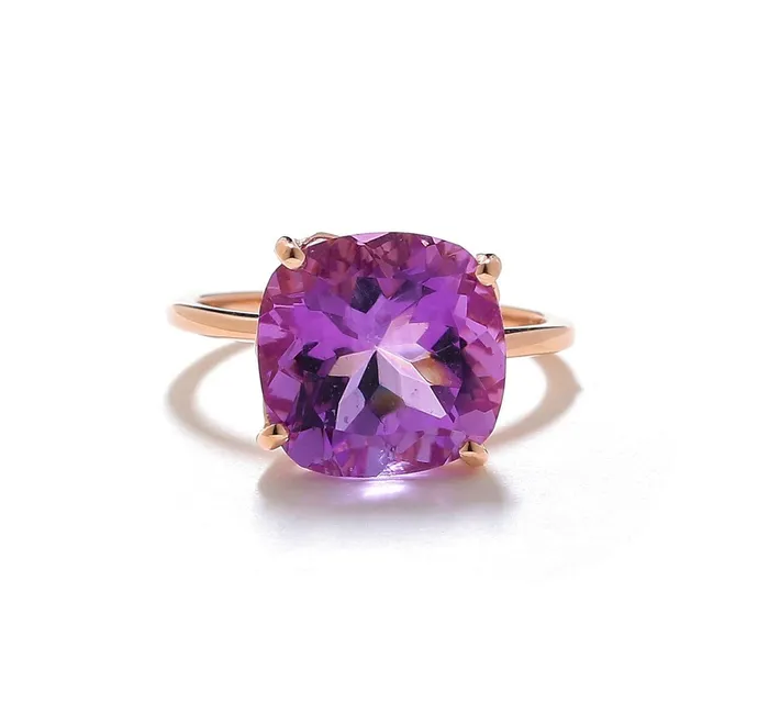 585 Ct Amethyst Solid 10k Rose Gold Ring Jewelry YoTreasure Rings