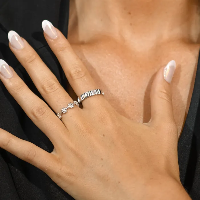 Baguette Ridges Open Ring Camile Stone Rings Baguette Ridges Open Ring Camile Stone Rings