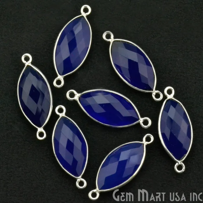 GemMartUSA Rings Marquise 10x20mm Double Bail Silver Bezel Gemstone Connector GemMartUSA Rings Marquise 10x20mm Double Bail Silver Bezel Gemstone Connector