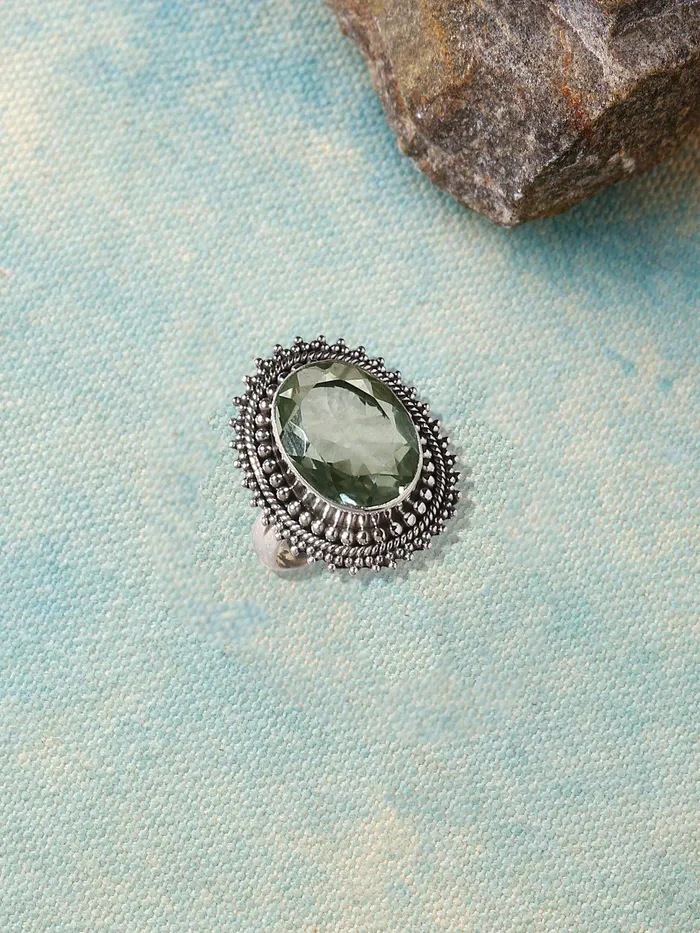 Green Amethyst Solid 925 Sterling Silver Designer Ring Jewelry YoTreasure Rings Green Amethyst Solid 925 Sterling Silver Designer Ring Jewelry YoTreasure Rings