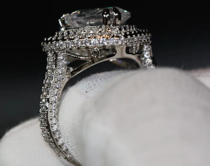 Heart Ring Heart Rings Iced Out Heart Ring Halo Ring Double Halo Ring Heart Shape Ring Womens Diamond ring Diamond Heart Ring Lab Diamonds London Rings