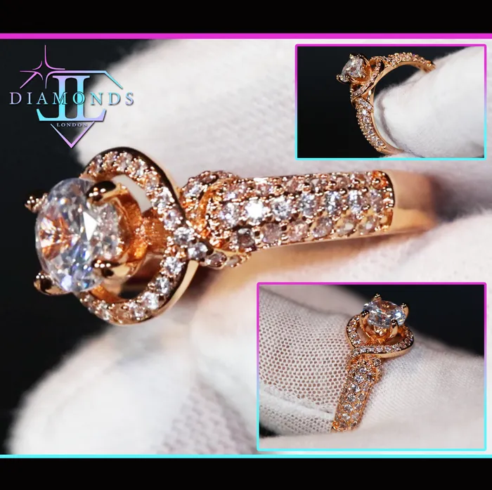 Lab Diamonds London Gold Engagement Ring Womens Gold Ring Gold Wedding Ring Rings