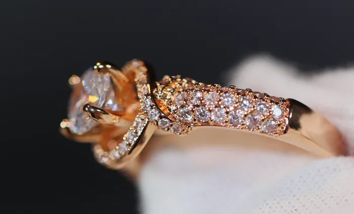 Lab Diamonds London Gold Engagement Ring Womens Gold Ring Gold Wedding Ring Rings