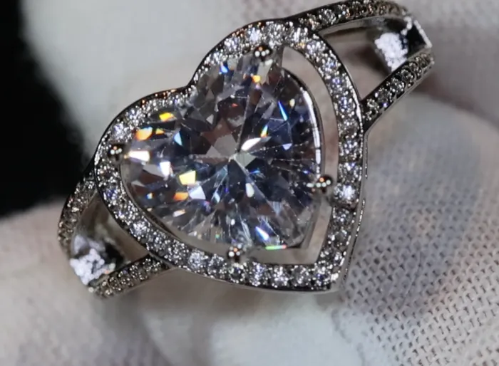 Lab Diamonds London Rings Diamond heart ring love ring heart shaped ring
