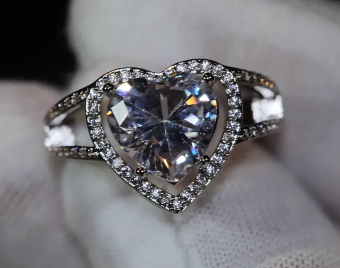 Lab Diamonds London Rings Diamond heart ring love ring heart shaped ring