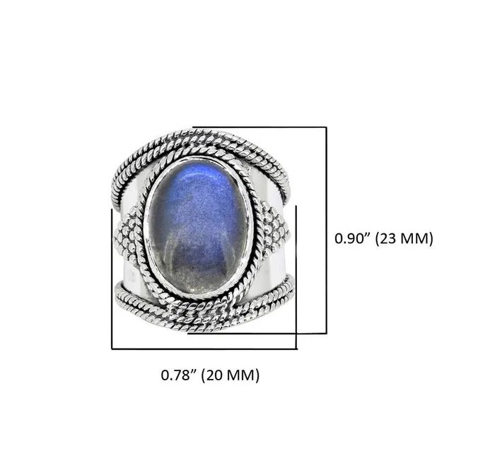 Labradorite Solid 925 Sterling Silver Ring Jewelry YoTreasure Rings