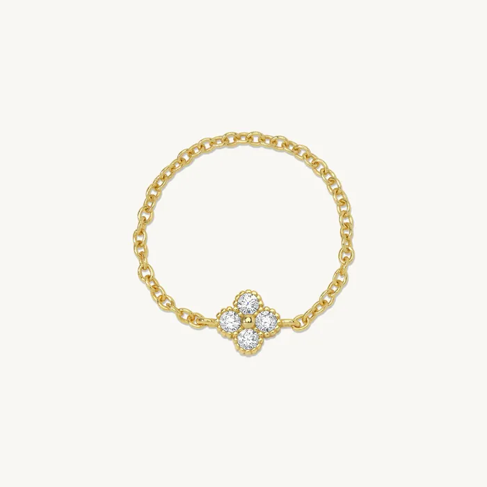 Maggia Clover Chain Ring Ideaure Jewelry Rings