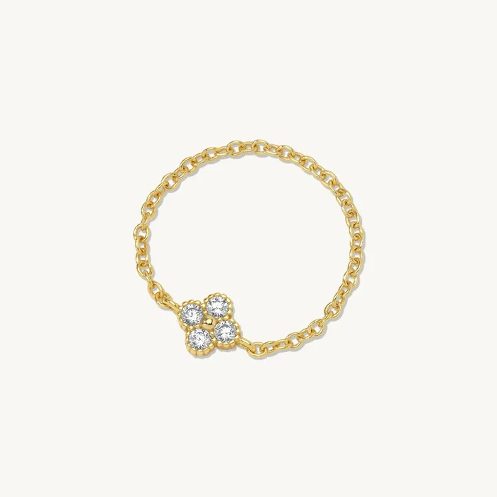 Maggia Clover Chain Ring Ideaure Jewelry Rings