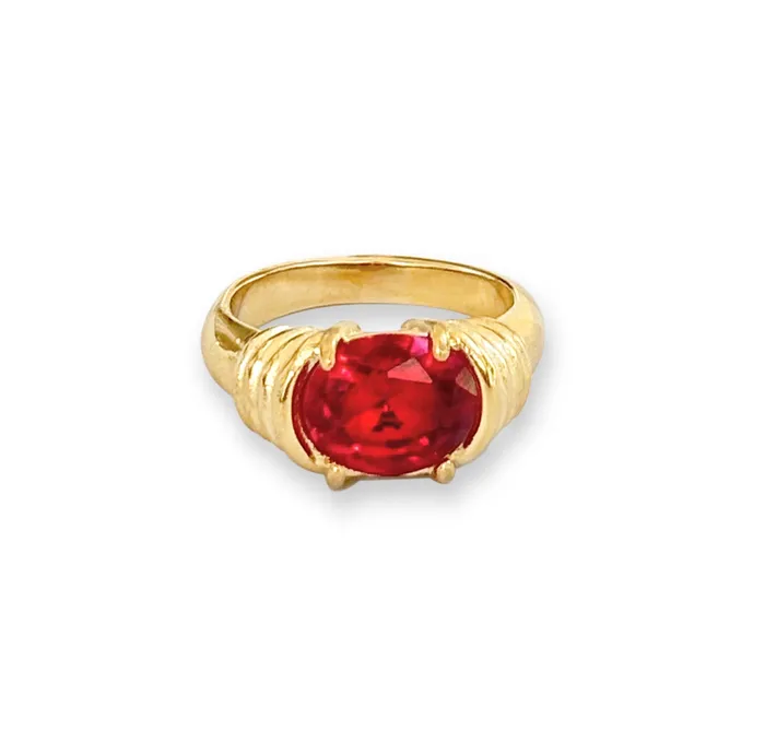 Mai Dsire Rings CHARLOTTE RED GEMSTONE HEIRLOOM RING