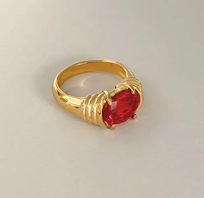 Mai Dsire Rings CHARLOTTE RED GEMSTONE HEIRLOOM RING
