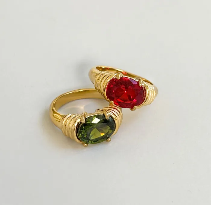 Mai Dsire Rings CHARLOTTE RED GEMSTONE HEIRLOOM RING