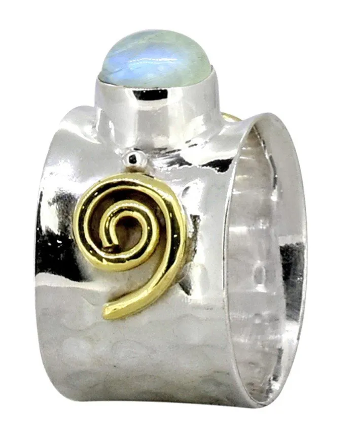Rainbow Moonstone Ring Solid 925 Sterling Silver Brass Jewelry YoTreasure Rings Rainbow Moonstone Ring Solid 925 Sterling Silver Brass Jewelry YoTreasure Rings