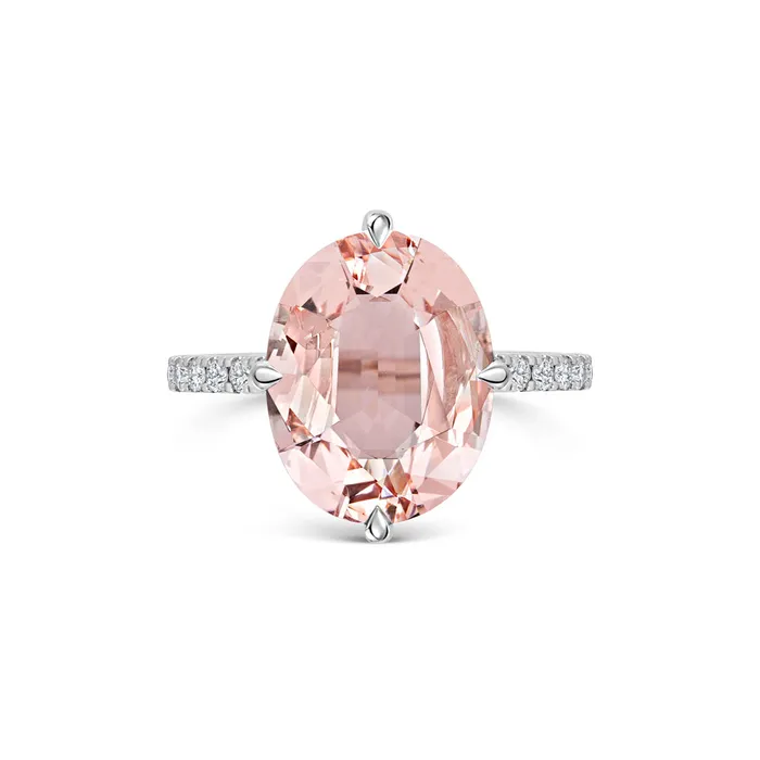 Rings Custom Made Morganite 449 ct Ring LEO MATHILD