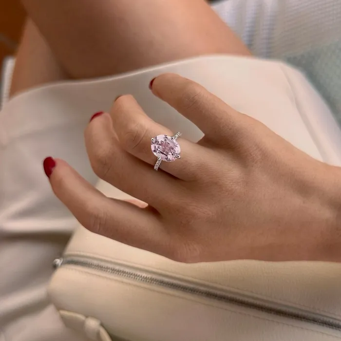 Rings Custom Made Morganite 449 ct Ring LEO MATHILD