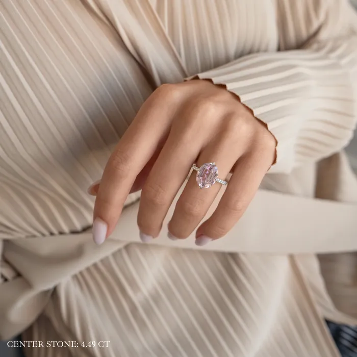 Rings Custom Made Morganite 449 ct Ring LEO MATHILD