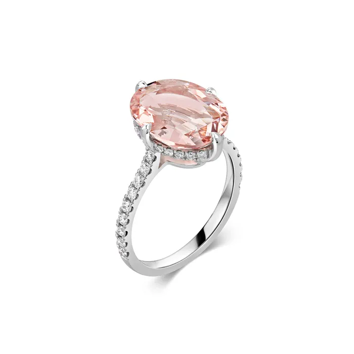 Rings Custom Made Morganite 449 ct Ring LEO MATHILD