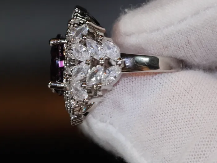 Rings Lab Diamonds London Purple Diamond Ring Purple Diamond Engagement Ring Purple Amethyst Ring
