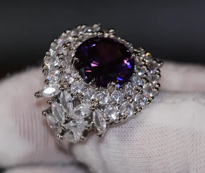 Rings Lab Diamonds London Purple Diamond Ring Purple Diamond Engagement Ring Purple Amethyst Ring
