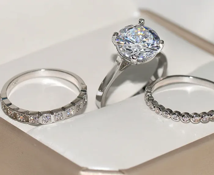 Rings Lab Diamonds London Womens Wedding Ring Set Engagement Ring Set Diamond Wedding Ring Set