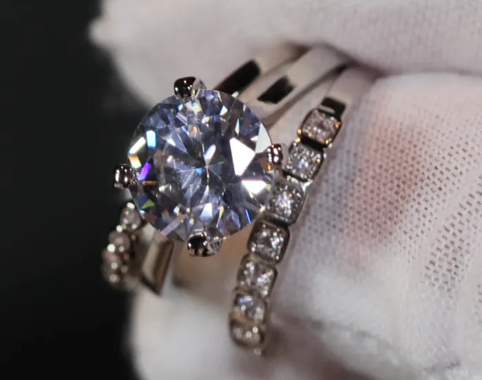 Rings Lab Diamonds London Womens Wedding Ring Set Engagement Ring Set Diamond Wedding Ring Set