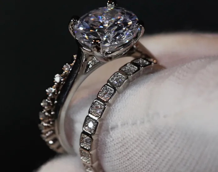 Rings Lab Diamonds London Womens Wedding Ring Set Engagement Ring Set Diamond Wedding Ring Set