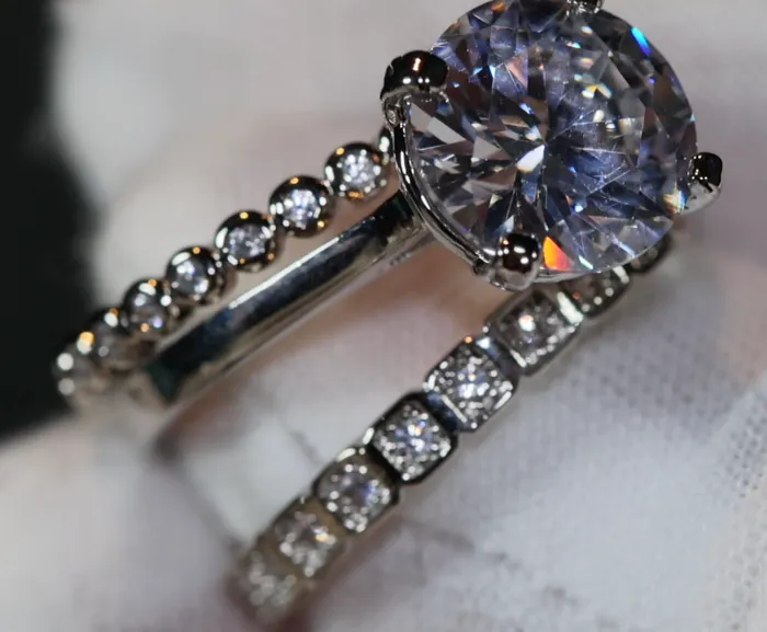 Rings Lab Diamonds London Womens Wedding Ring Set Engagement Ring Set Diamond Wedding Ring Set