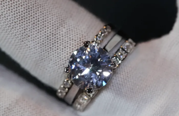 Rings Lab Diamonds London Womens Wedding Ring Set Engagement Ring Set Diamond Wedding Ring Set