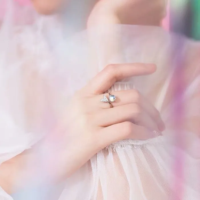 Rings My Zen Temple Moonstone Cute Tail Ring