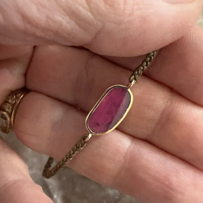Bracelets Vivien Frank Designs Pink Tourmaline Bracelet 14k Gold