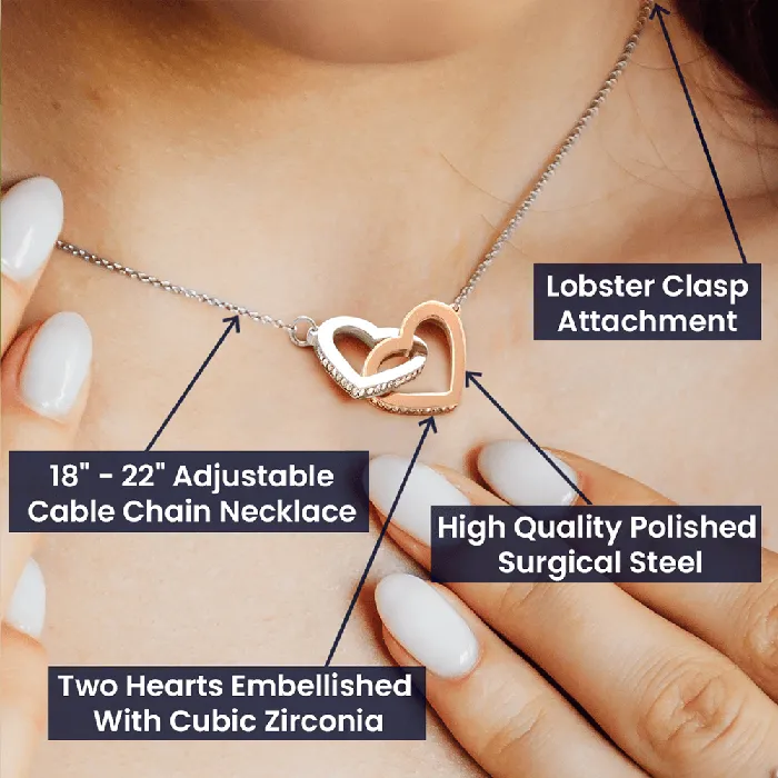 Necklaces ShineOn Fulfillment You Are My Favorite Gift for Girlfriend Interlocking Heart Pendant Necklace