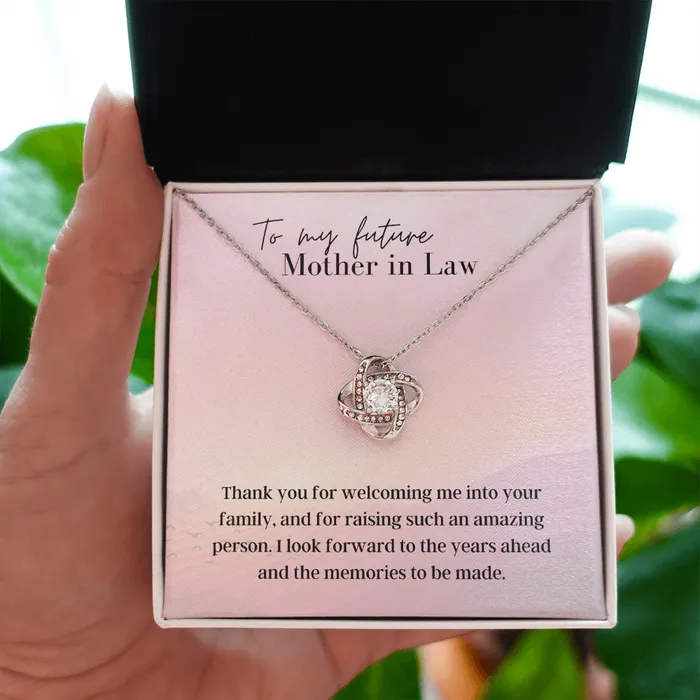To My Beautiful Mother In Law Love Knot Pendant Necklace The Perfect Gift for Your Mother In Law ShineOn Fulfillment Necklaces