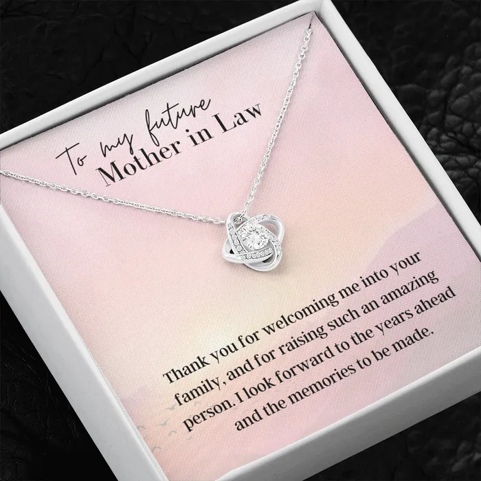 To My Beautiful Mother In Law Love Knot Pendant Necklace The Perfect Gift for Your Mother In Law ShineOn Fulfillment Necklaces
