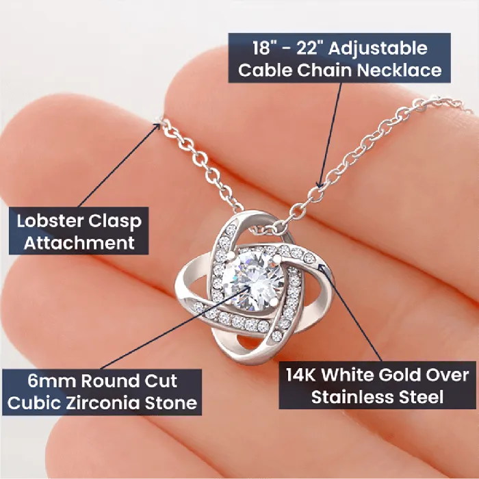 To My Beautiful Mother In Law Love Knot Pendant Necklace The Perfect Gift for Your Mother In Law ShineOn Fulfillment Necklaces